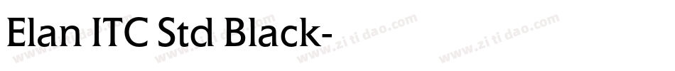 Elan ITC Std Black字体转换